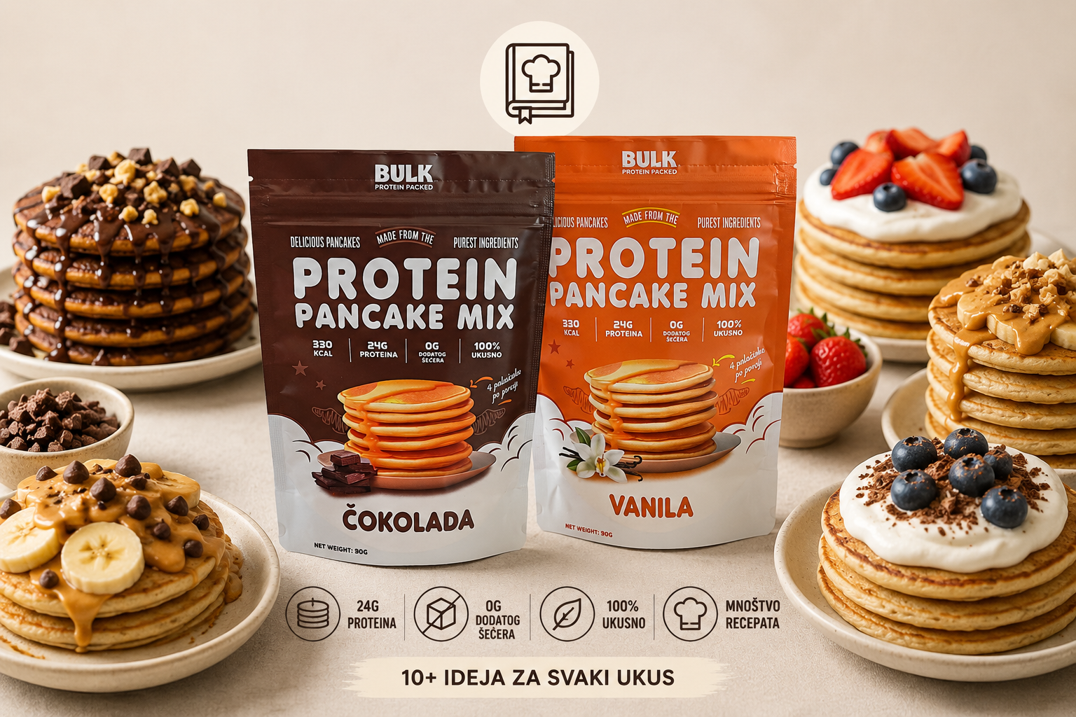 Recepti za Proteinske Palačinke – 10+ Ideja za Svaki Ukus